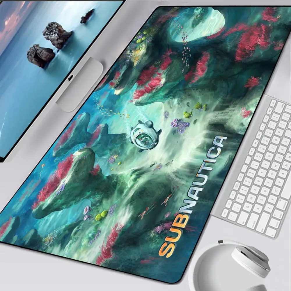 Subnautica Large Gaming Mouse Pad Computer Mousepad Pc Gamer Mouse Mat Laptop Mausepad Xxl Mouse Tappeto Tastiera Mat Desk Pad