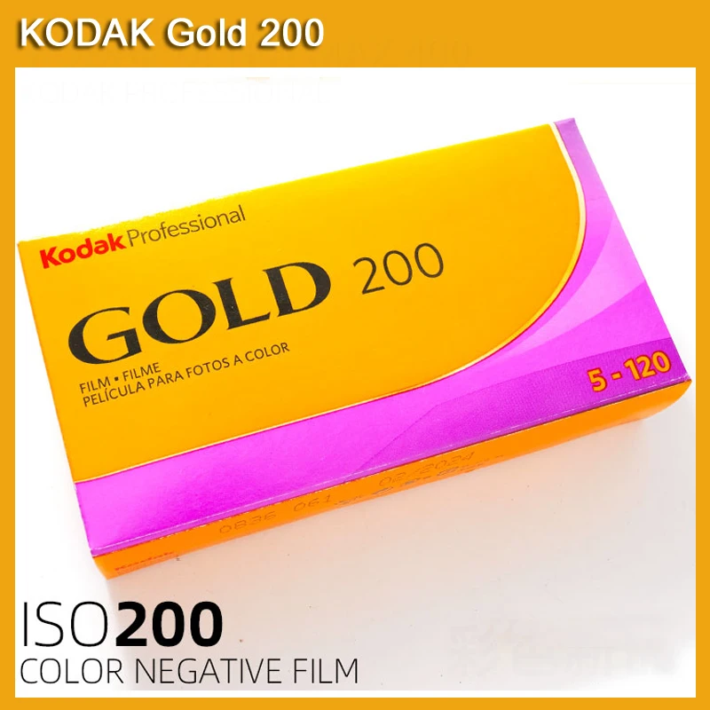 Kodak-película clásica 120, rollo de Color negativo para cámara de 200, IOS 200, 120mm, 1 a 5 rollos