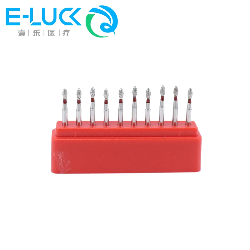 

10Pcs/Box Dental Diamond Burs Drill FO/SI Series For High Speed Handpiece Dental High Speed Burs Dentist Polish Tool