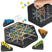 Chain Triangle Chess Game Triggle Rubber Band Game Educational Interactive Game Battle Set For Family Party Gift 2
