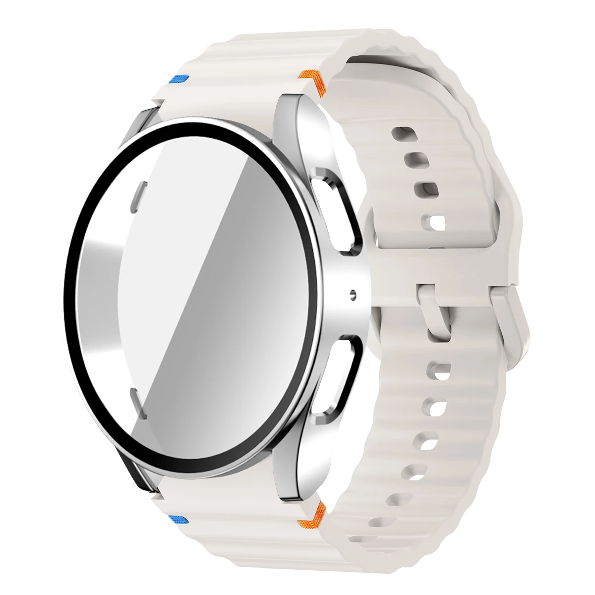 Premium Silicone Watch Band and Protective Case Combo – Universal Fit Bracelet Strap