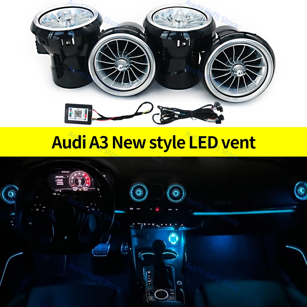 Copper Rs3 Saudi A3 8v Led Ambient Lighting Kit - 256 Colors, Abs Air Vents