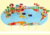 3D Wooden Map of The World Puzzle Stereo Toy,Mapology World Map Puzzle Includes Country Flags,Fun Jigsaw Puzzle Educational Toys 3