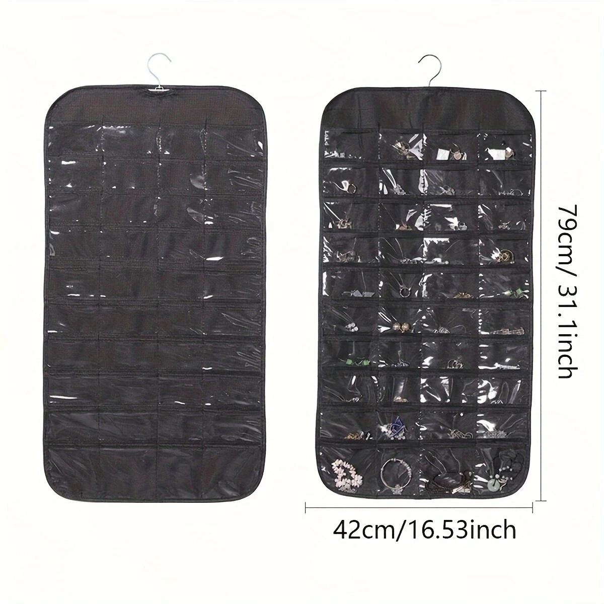 80-Pocket Hanging Jewelry Organizer