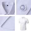 Summer Shirt for Men Daily Casual White Shirts Short Sleeve Button Down Slim Fit Male Social Blouse 4XL 5XL 6