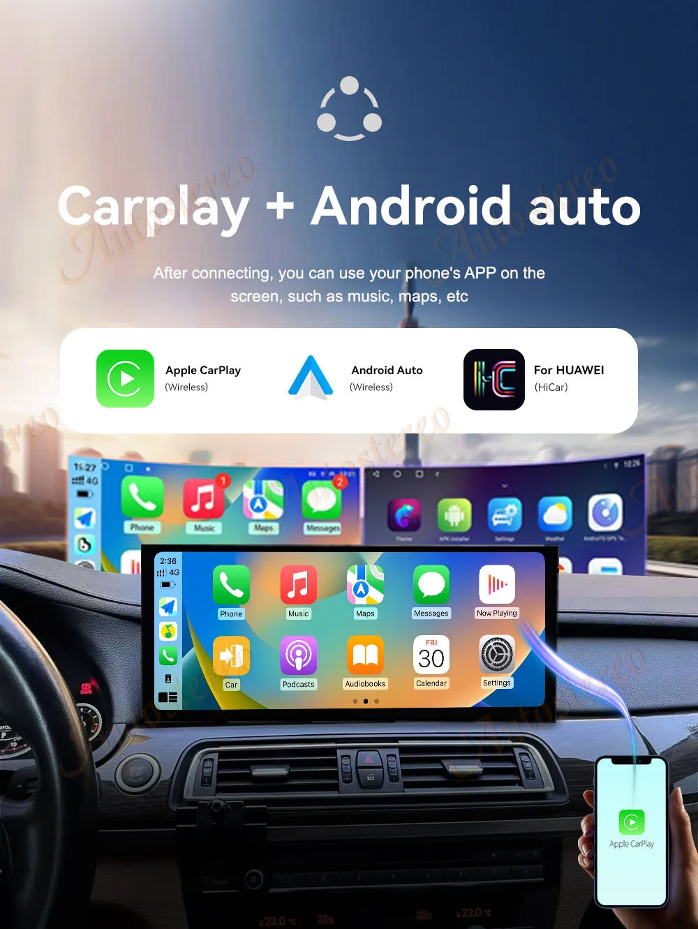 15.8 Inch Qualcomm 680 Android 13 Carplay For BMW 7 F01 F02 F03 Car Multimedia P