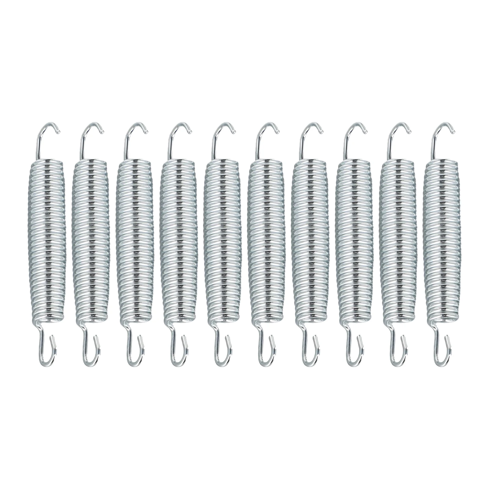 Trampoline Springs 10pcs 70 Carbon Steel Corrosion-resistant Good Elasticity Uniform Force New Waist Drum Design High Strength