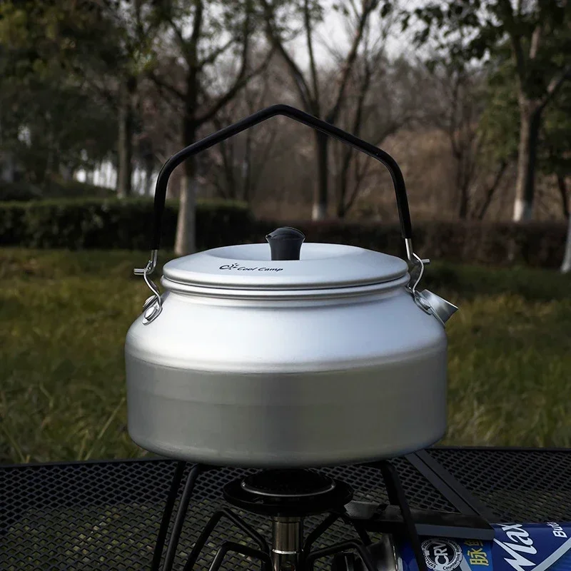 Outdoor Camping Kettle Trips Wild Supplies Ultra-light Aluminum Portable Retro Teapot Camping Kitchen Utensils Cookware Hiking