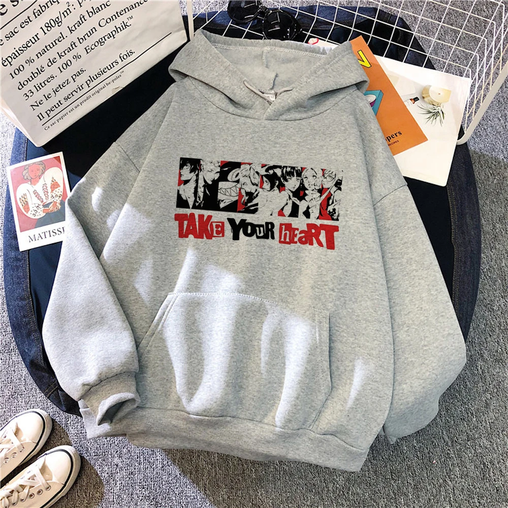 

Persona 5 hoodies women aesthetic funny long sleeve top Kawaii hoddies clothing female harajuku sweater
