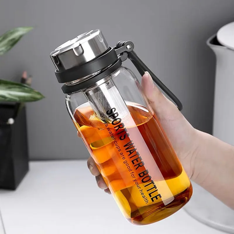 

Large Capacity Strainer High-end Silicone Glass Tea Cup With Cloth Cover Tea And Water Separation Filter Cup Transparent Thermos