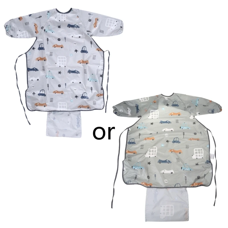 

Baby Bib Coverall Table Cover Mat One-piece Set Dining Chair Gown Toddlers Highchair Waterproof Saliva Towel Burp Dropship