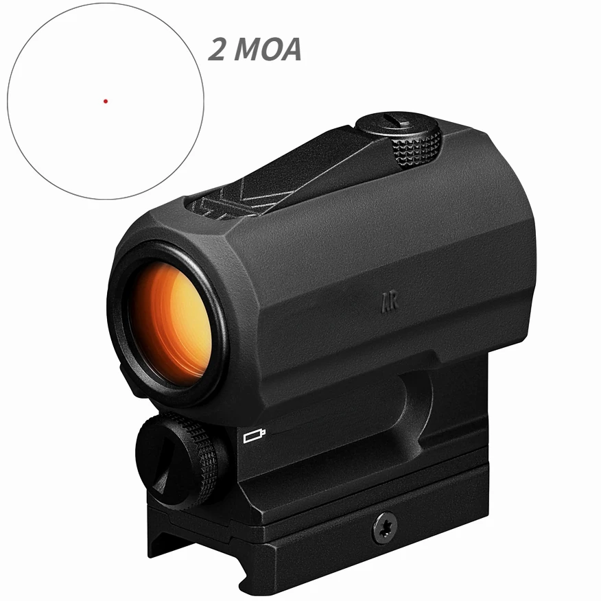 

Tactical AR Reflex Red Dot Sight Optics Scope Weaver Picatinny 20mm Mount Base 2 MOA