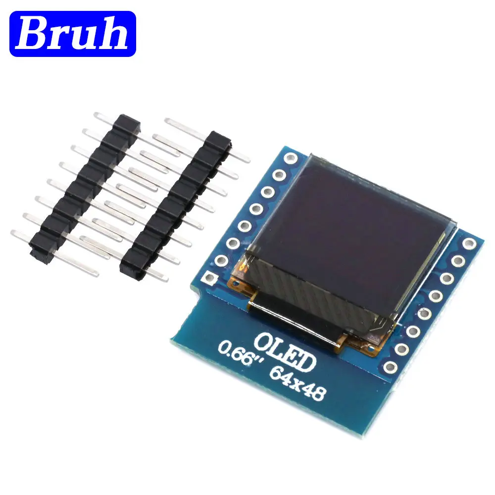 Wemos 64X48 IIC I2C LCD OLED LED 디스플레이 실드, Arduino 호환 D1 미니 SSD1306, 0.66 인치 