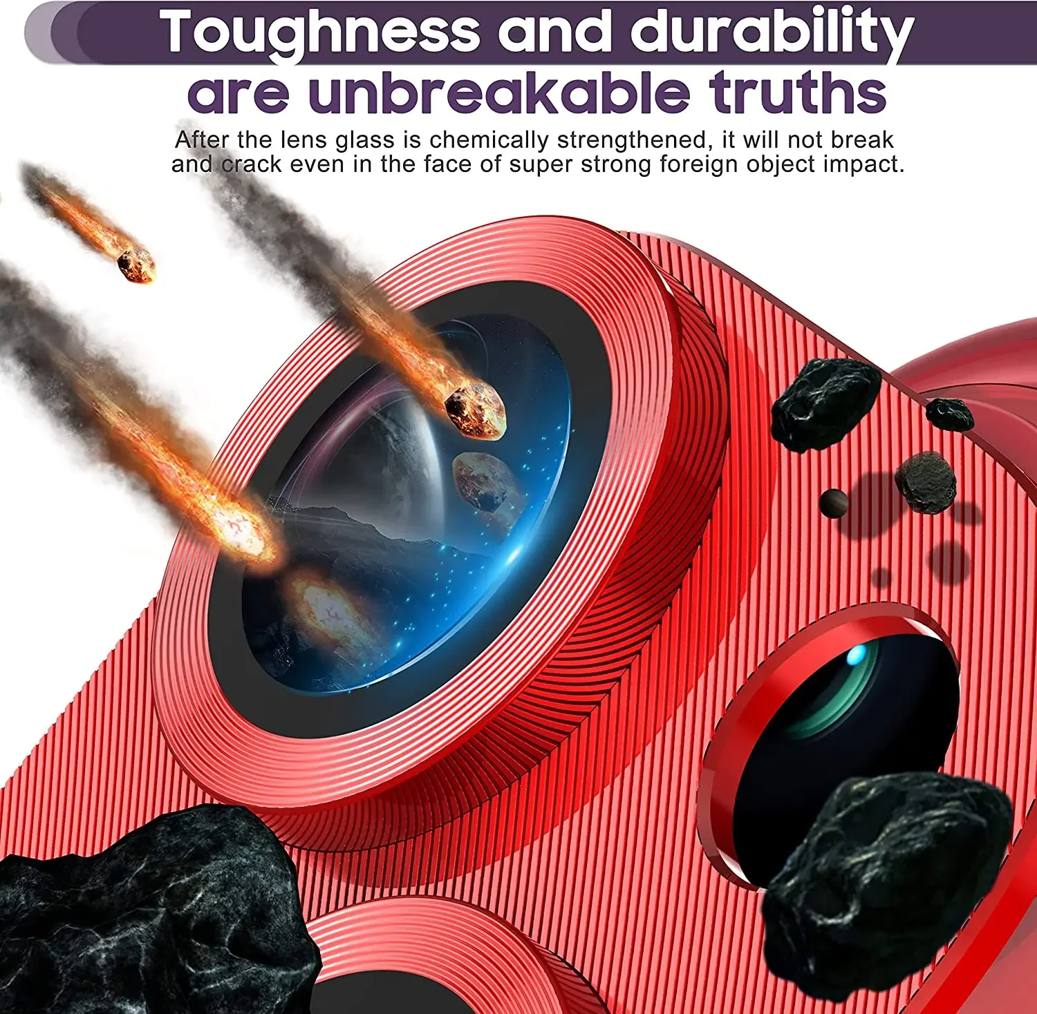 Premium Tempered Glass Metal Camera Lens Protector - Enhanced Protection Accessory