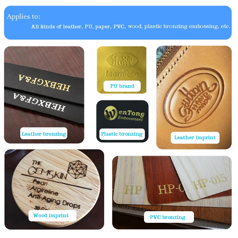 Hot Foil Stamping Machine Digital Heat Press PVC Card Book Leather Paper Wood Embossing