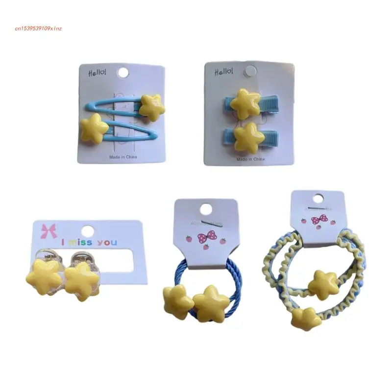 

Star Shape Hair Pins and Hair Rope Hair Claw Lovely Style Hairpin Headdress