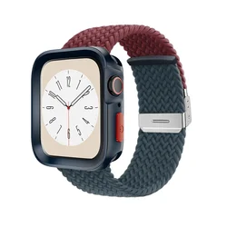 Braided Loop Strap with Soft TPU Case - Elastic Nylon Bracelet - 44mm (Color 3)