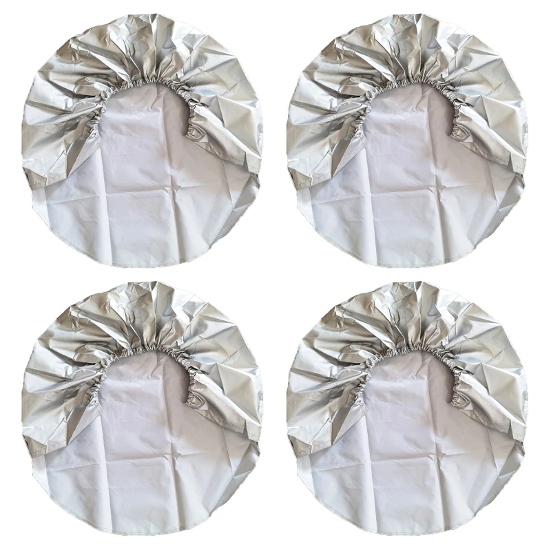 Car Spare Tire Protective Cover Waterproof Dustproof Wheel Bag 4 Pack Universal