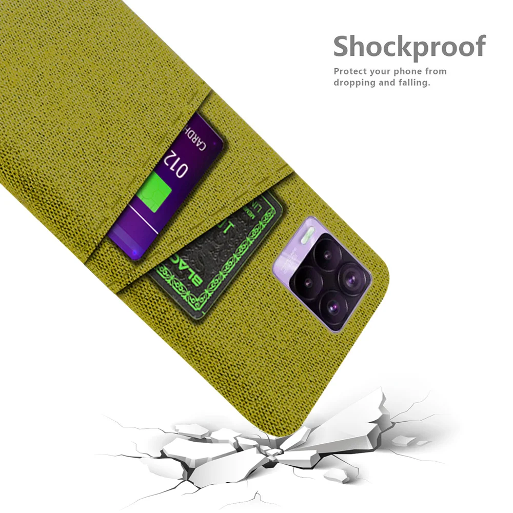 Luxury Fabric Wallet Case with Dual Card Holder