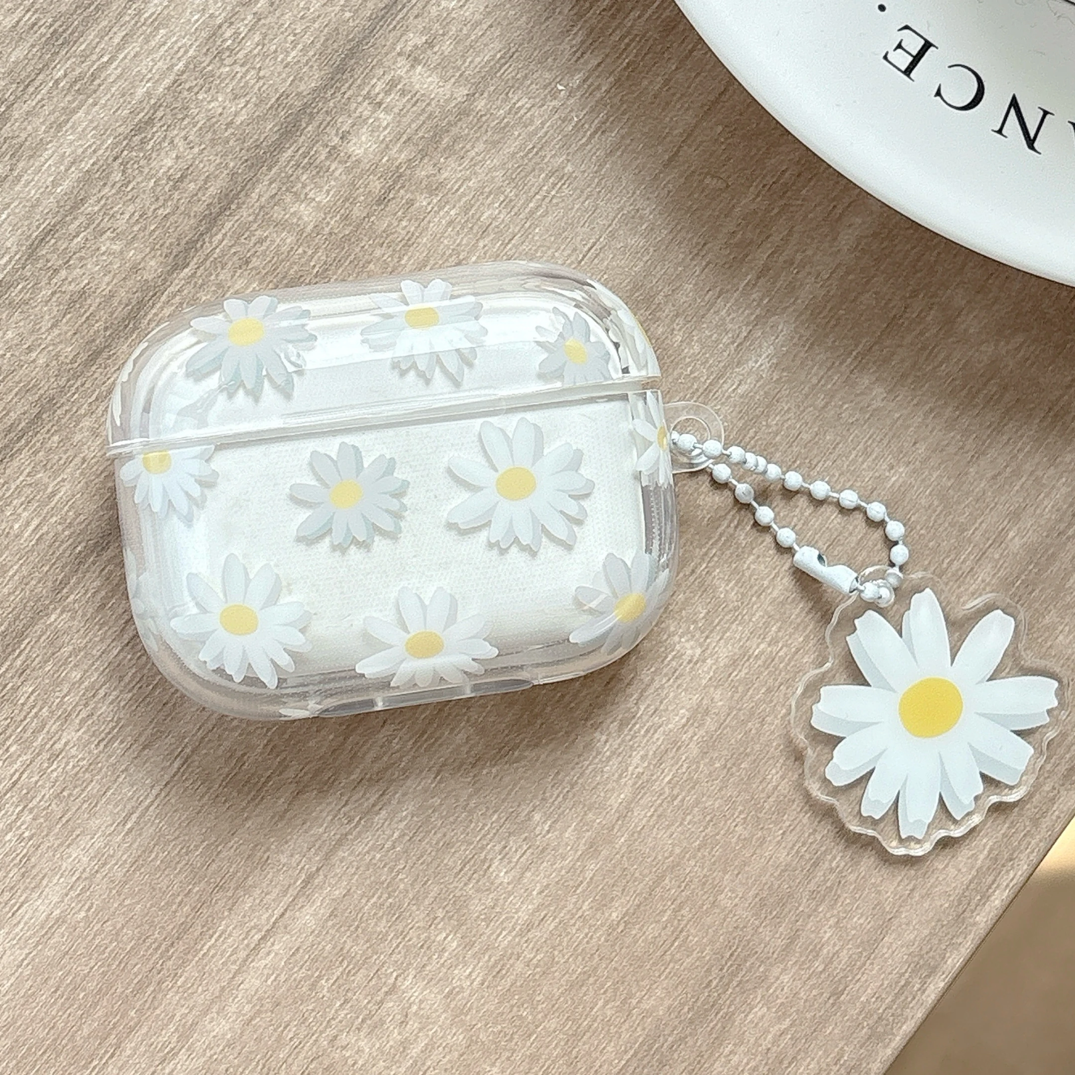 Wireless Bluetooth Earphone Case with TPU Flower Pattern Design