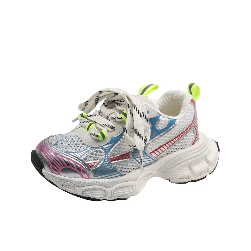 

Boys Girls Fashion Lace-Up Sneakers Children Unisex Chunky Sneakers Toddler Kids Running Walking School Student Casual Shoes