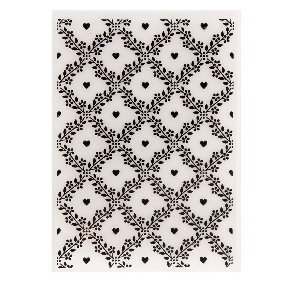 Cartella Per Goffratura Plastica Trasparente – Sfondo Per Scrapbooking, Biglietti, Inviti Fai Da Te - 3