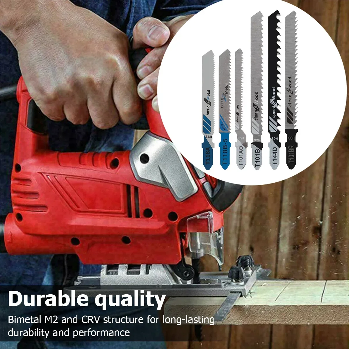 Jig Saw Blade Set T-shank Jigsaw Blade Wood Thin Metal Cutting Tool For DEWALT/Bosch/Hitachi/Makita/Milwaukee/Metabo 10/50pcs