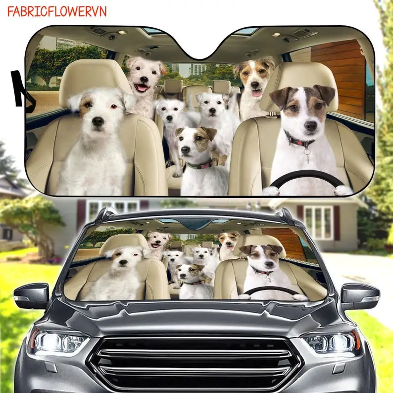 

Parson Russell Car Sunshade, Parson Russell Car Decoration, Dog Windshield, Dog Lovers Gift, Dog Car Sunshade, Gift For Mom, Gif