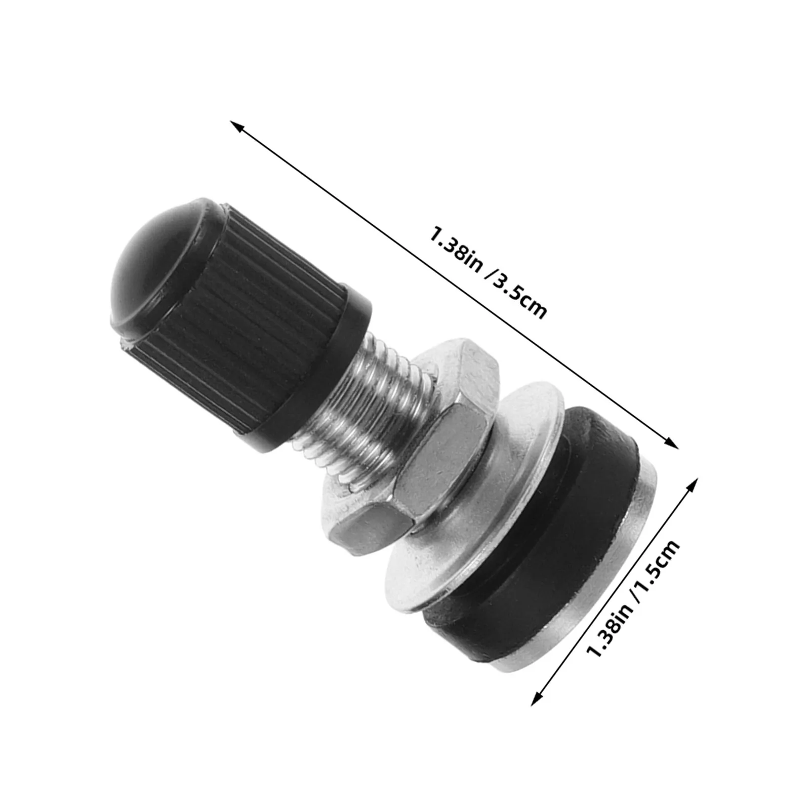 6Pcs 구리 타이어 밸브 스템 헤비 듀티 35Mm 금속 튜브리스 밸브 스템 나사형 누출 방지 교체 부품 (자동차, 트럭, 오토바이용)