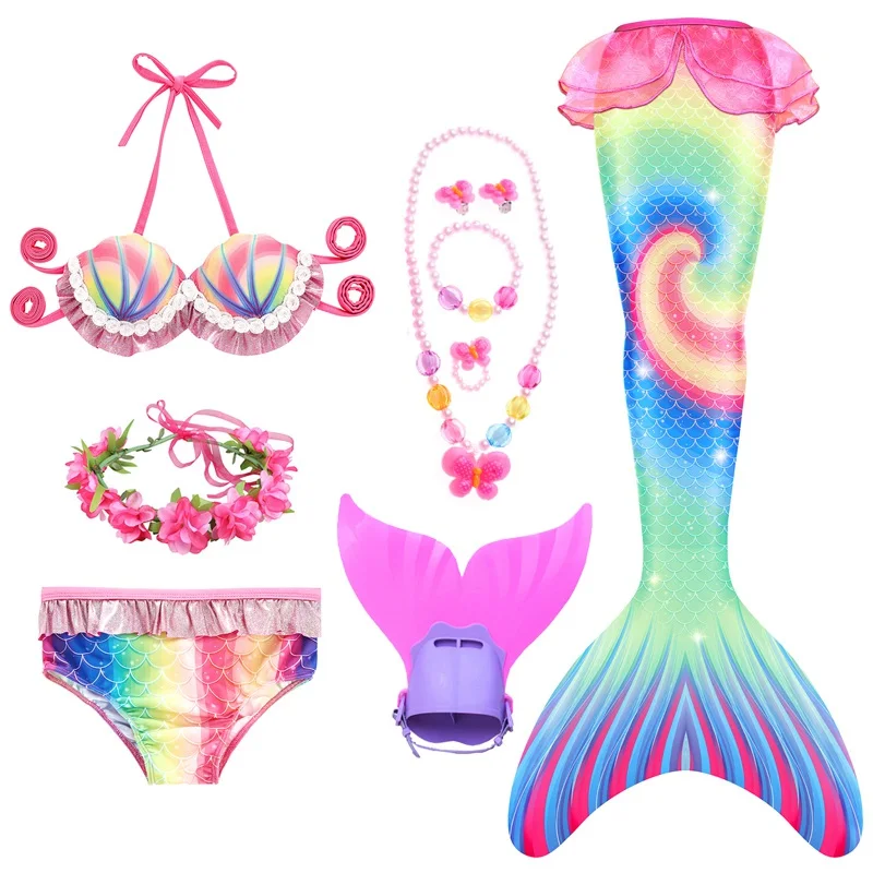 sexy halloween costumes for women Girls Swimsuits Mermaid Tail Cosplay Mermaid Costume Swimming With or No Monofin Kids Swimmable Children Swimwear Dress vampire costume women Cosplay Costumes
