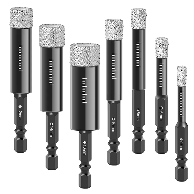 Hex Shank Diamond Coated Drill Bits for Marble Glass Ceramic ，Hole Saw