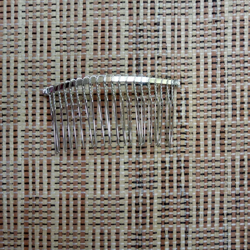 

Free shpping for bulk medium size 20teeth metal iron comb for diy hair accessories and bridal veils comb