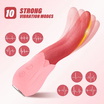 Female Tongue Licking Vibrator Anal Clitoris Stimulator Nipple Massager Soft Cute Pig Tongue Masturbator Erotic Machine Sextoys 4