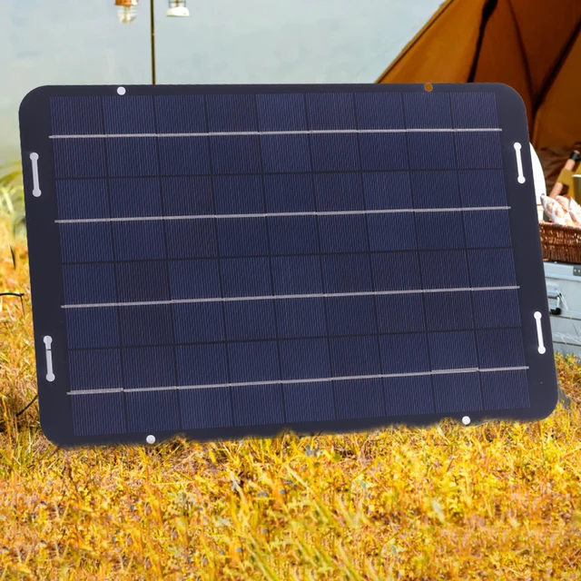 12W Solar Panel Kit High-Efficiency Solar Car Battery Charging Kit Polycrystalline Solar Panel Charger for RVs Vans Boats 2