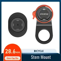 Universal Aluminum Bike Stem Phone Mount - Quick Attach/Detach Bicycle Holder (Orange)