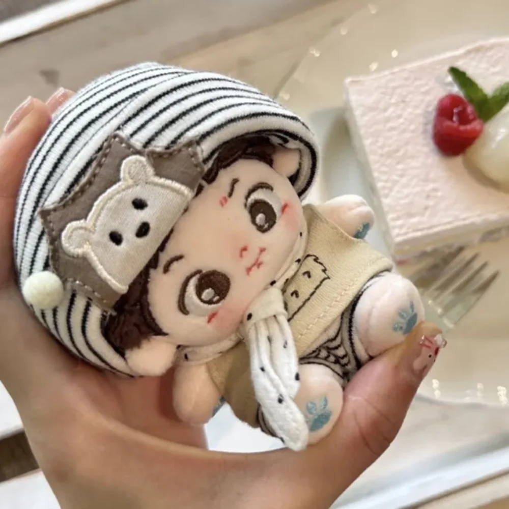 DIY Clothing Hedgehog T-shirt 10cm Cotton Clothes Striped Hat Lovely Clothes Outfit Funny Suit Dress Up Set Accessories