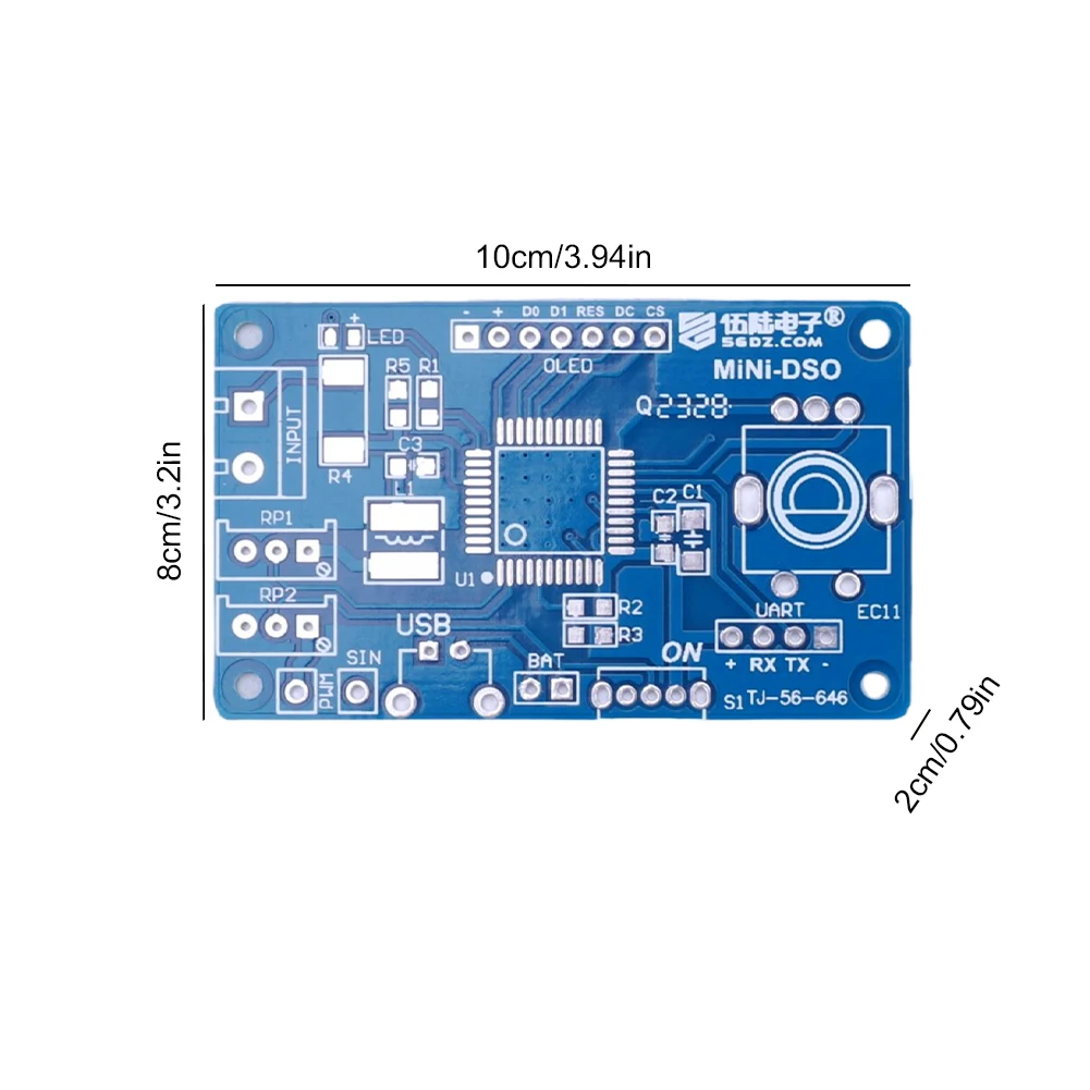 미니 DOS LCD 오실로스코프 키트, STC8K8A 단일 칩 디지털 오실로스코프 키트, DIY 부품, 마이크로 컴퓨터 전자 용접 훈련
