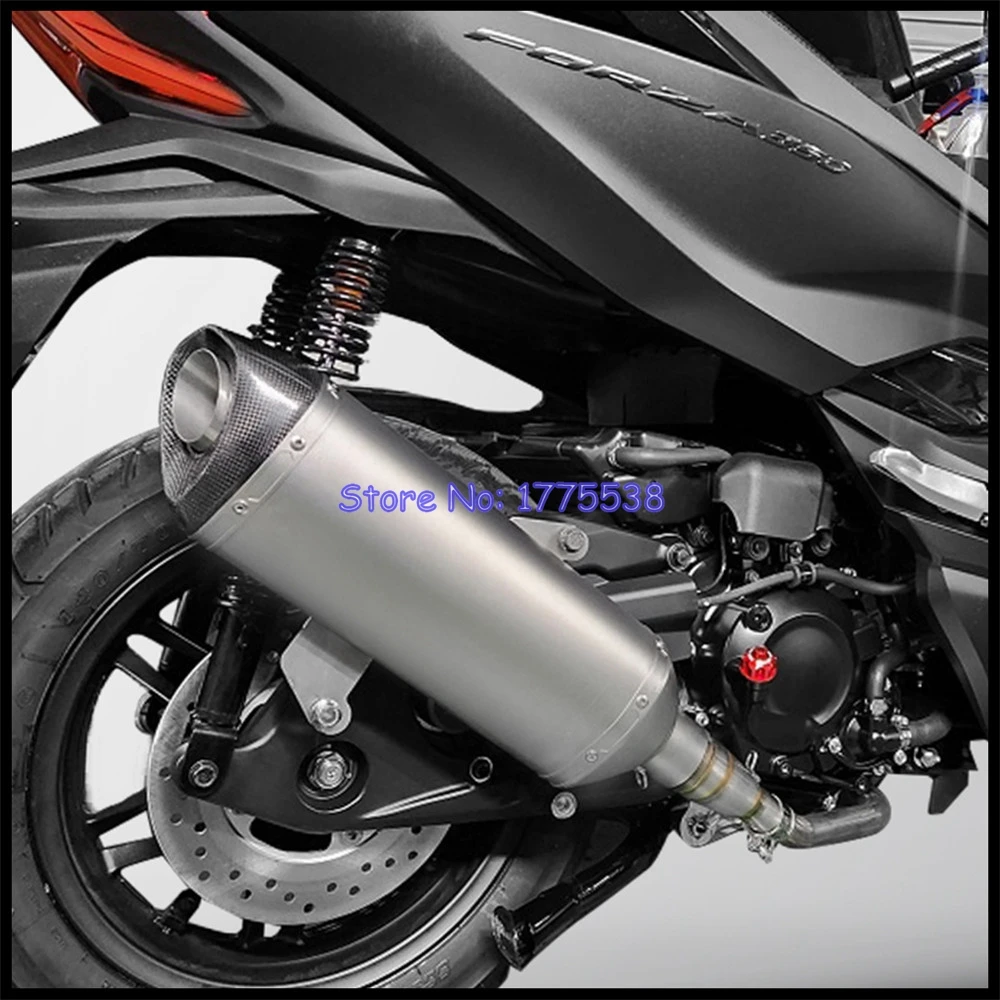 For HONDA Forza350 NSS350 2021-2024 ADV350 2022-2024 Motorcycle Exhaust System Link Pipe Escape Moto Muffler Carbon DB Killer - Image 6