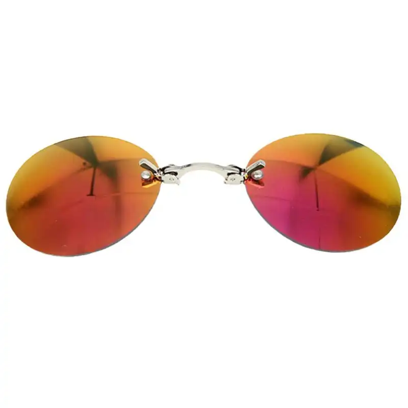 4Colors Clip On Nose Glasses Round Rimless Matrix Morpheus Sunglasses Mini Frameless Vintage Men Eyeglasses - Image 5