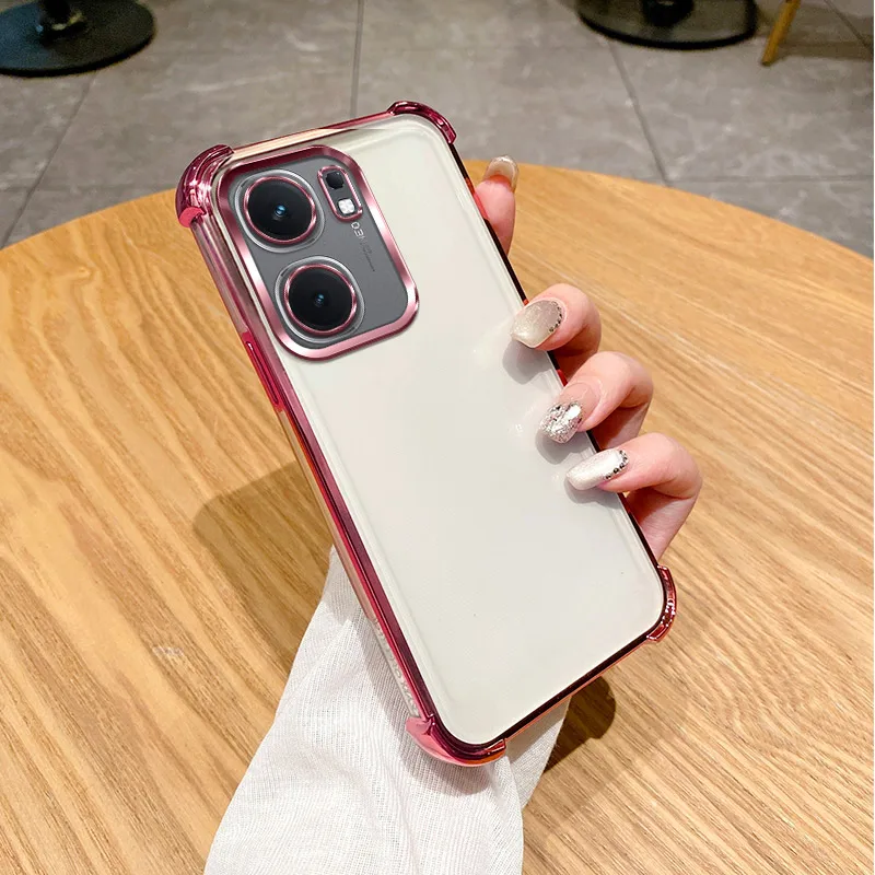Clear Electroplate Shockproof Phone Case with Bumper Protection