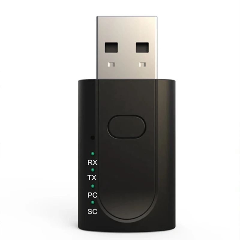 B37B-4-In-1 USB Bluetooth 5.1 Adapter Wireless Audio Receiver Transmitter USB External Sound Card Car Speaker Adaptor