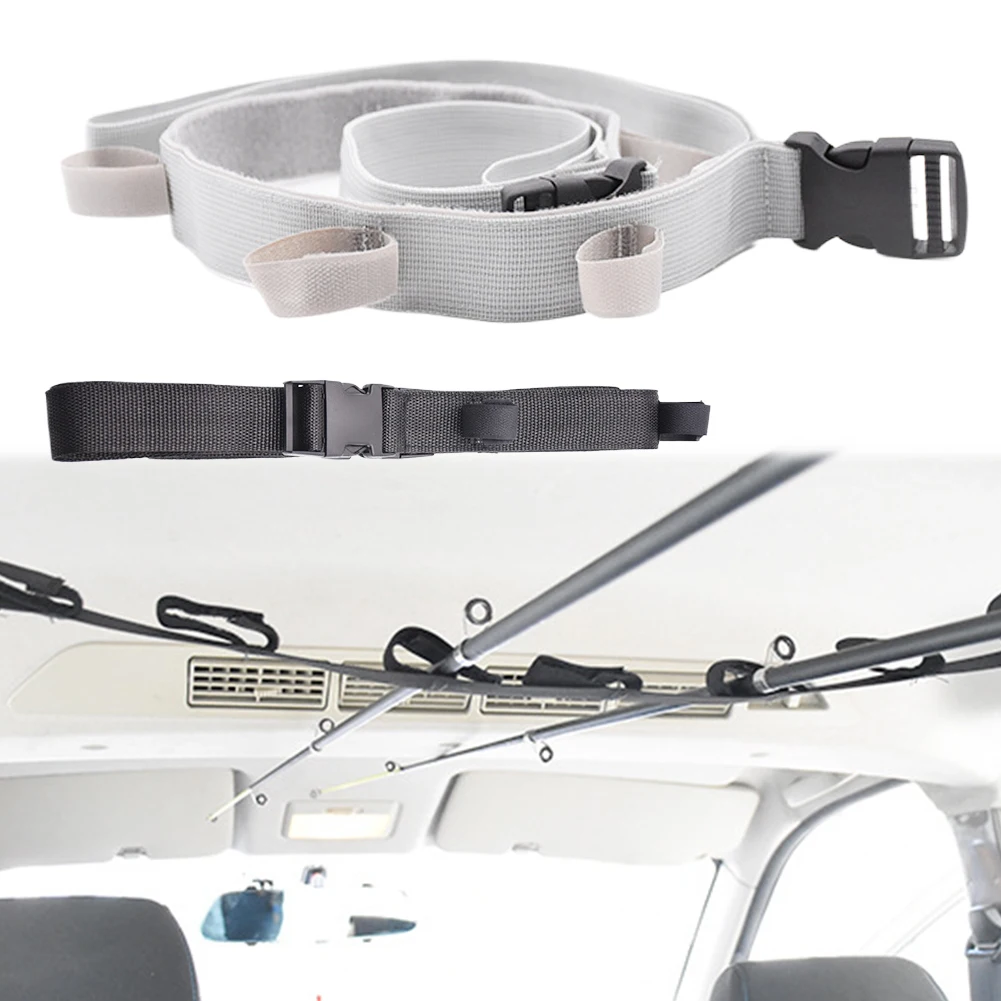 Car Fishing Rod Holder Vehicle Fishing Rod Rack Holder Strap Gear 2Pcs for SUV/Wagons/Van/Jeep/Truck