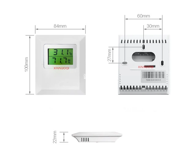 Transmetteur de température et d'humidité RS485 (avec point de rosée),  affichage à l'écran