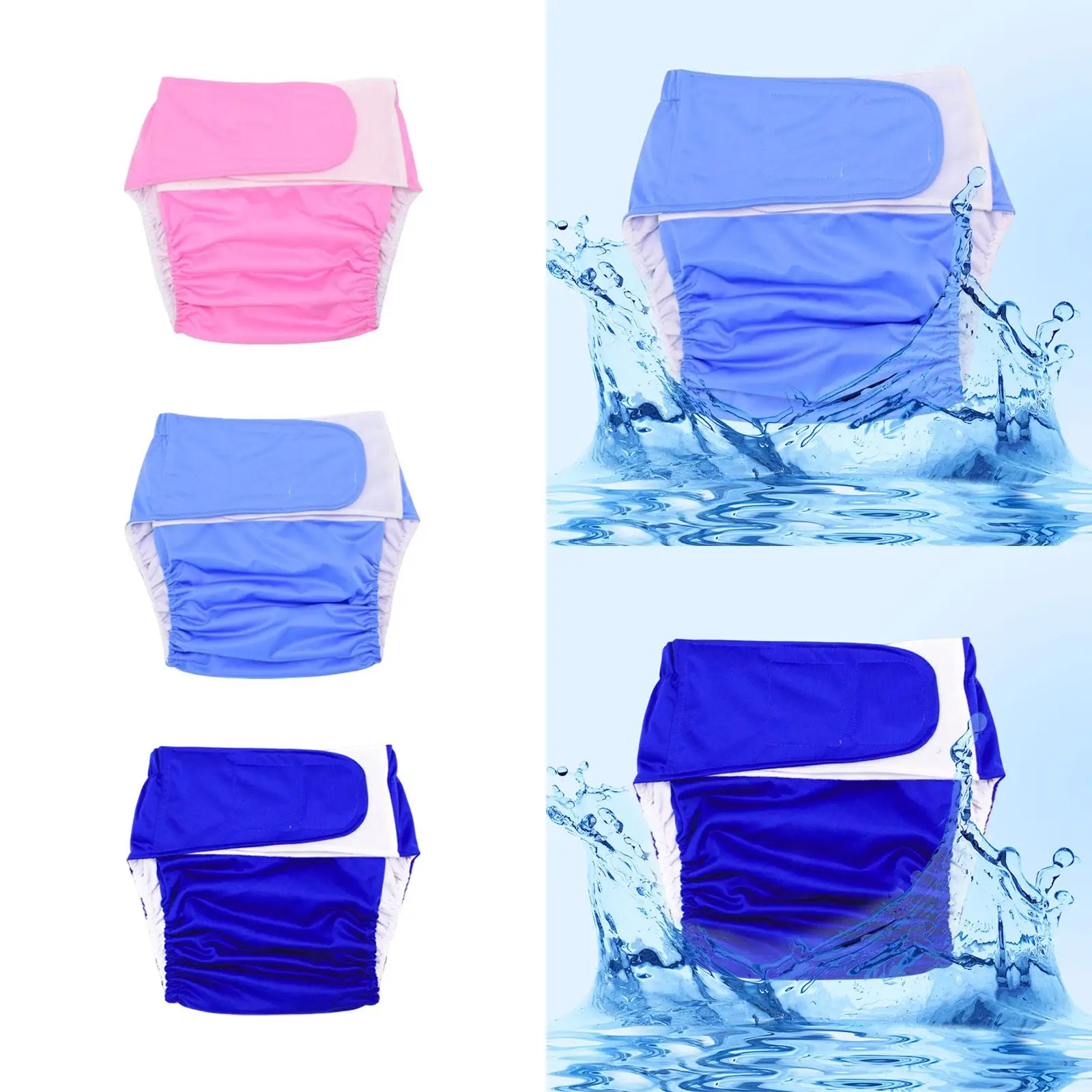 Adult Diaper Cloth Cover Comfortable Adjustable Waist Leak Proof Nappies 4