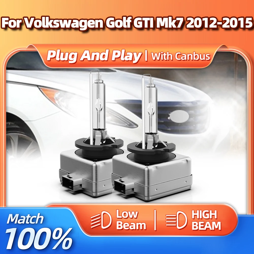 

12V 35W HID Xenon Light Bulb 6000K Car Xenon Headlamp 20000LM Turbo Auto Lamp For Volkswagen Golf GTI Mk7 2012 2013 2014 2015