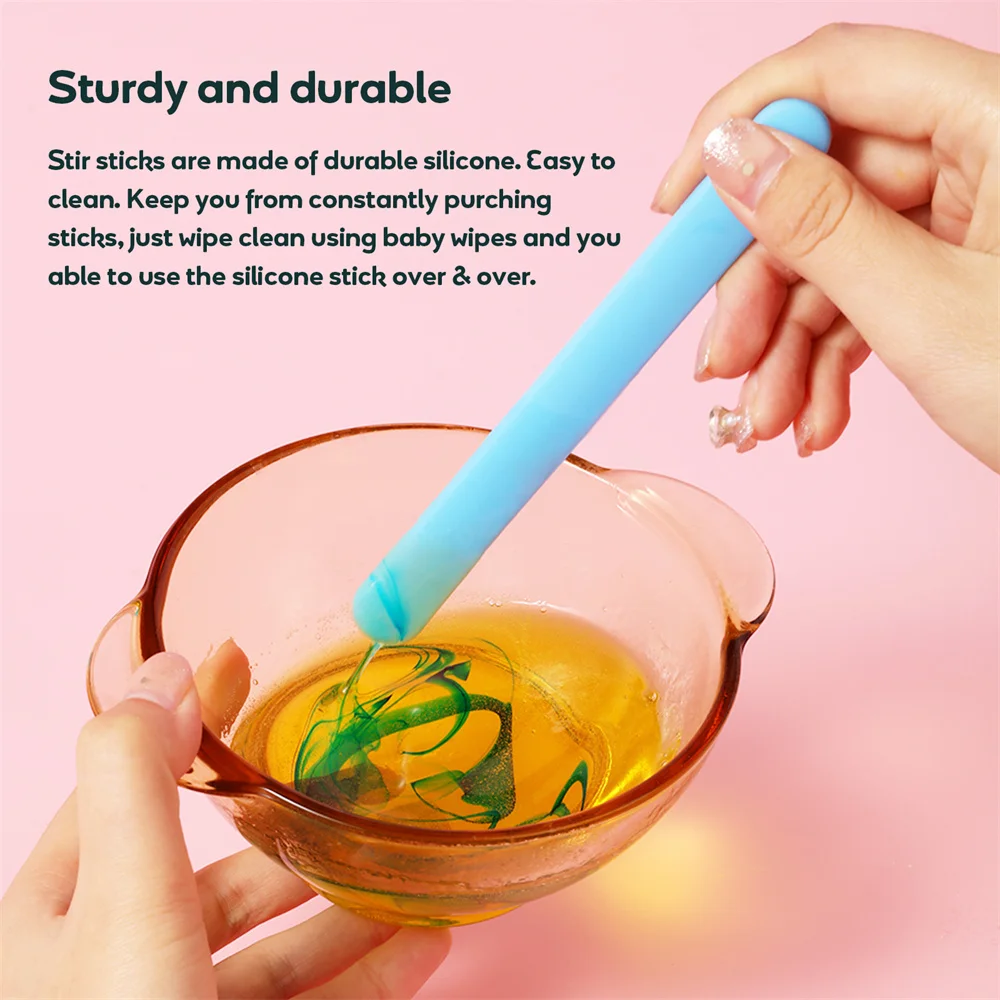 3PCS Silicone Stir Sticks Mixing Resin Epoxy Liquid Concrete Cement Making Tools anti-skid non-stick