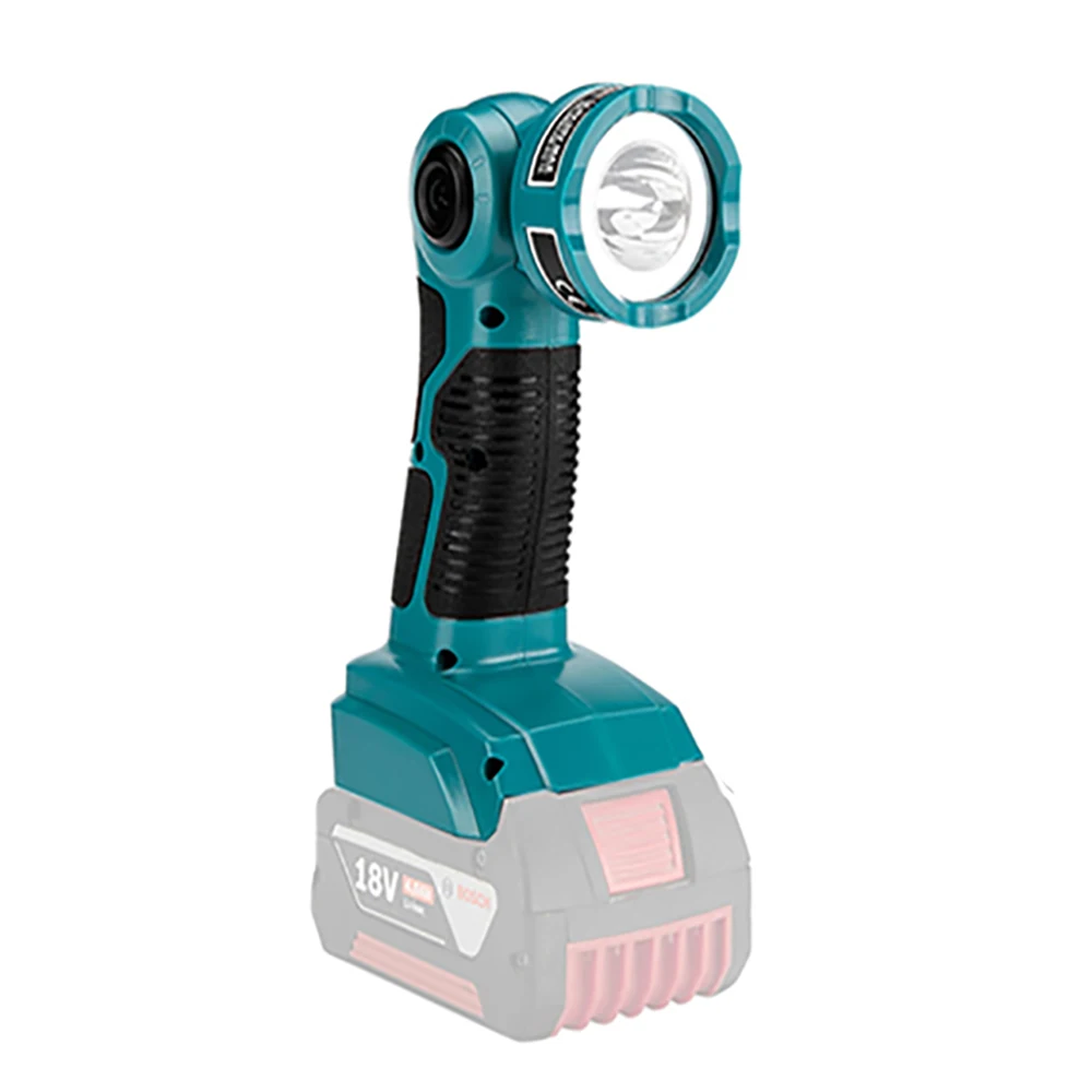 Portable Spotlight LED Warning Light Work Lamp Flashlight Torch Hand Lantern for Bosch 14.4V 18V BAT614 BAT618 Li-ion Battery 2