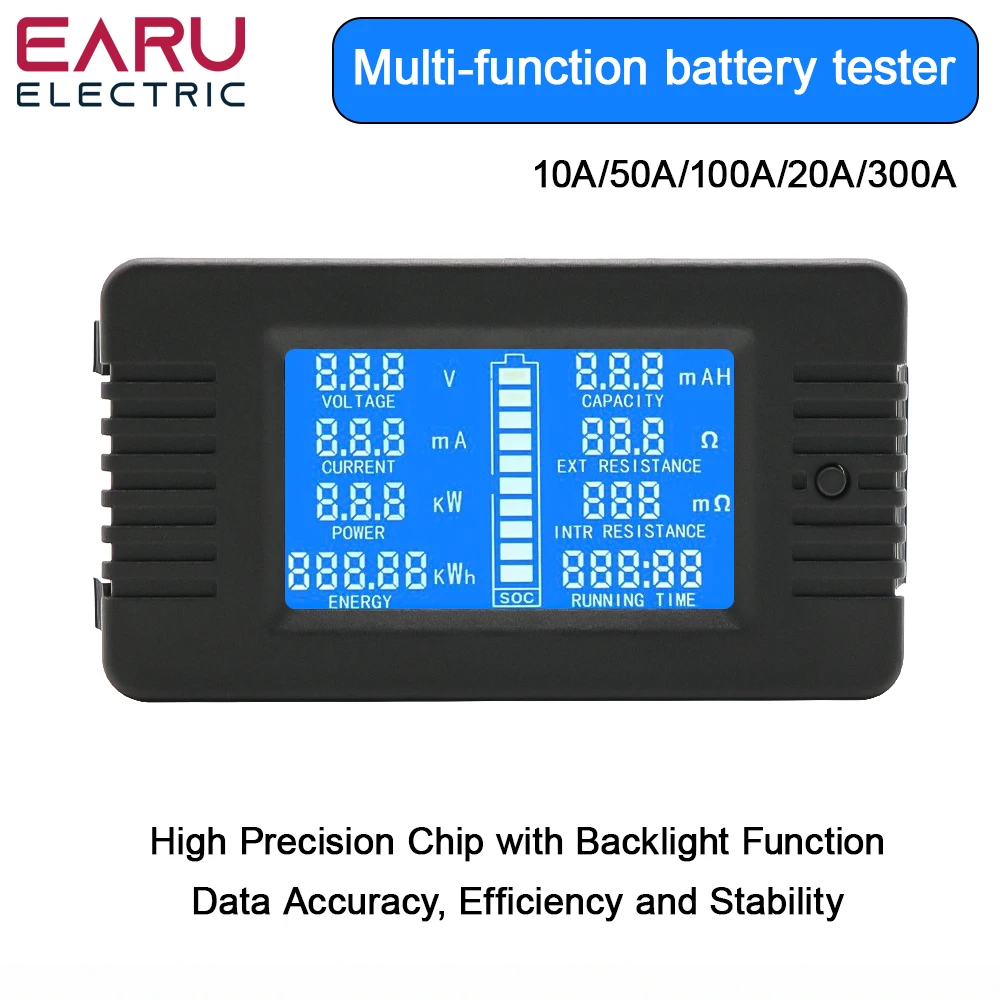 Analyseur De Batterie 0-100A – Wattmètre Haute Précision Pour Voiture, Solaire, Camping-car 8-60V