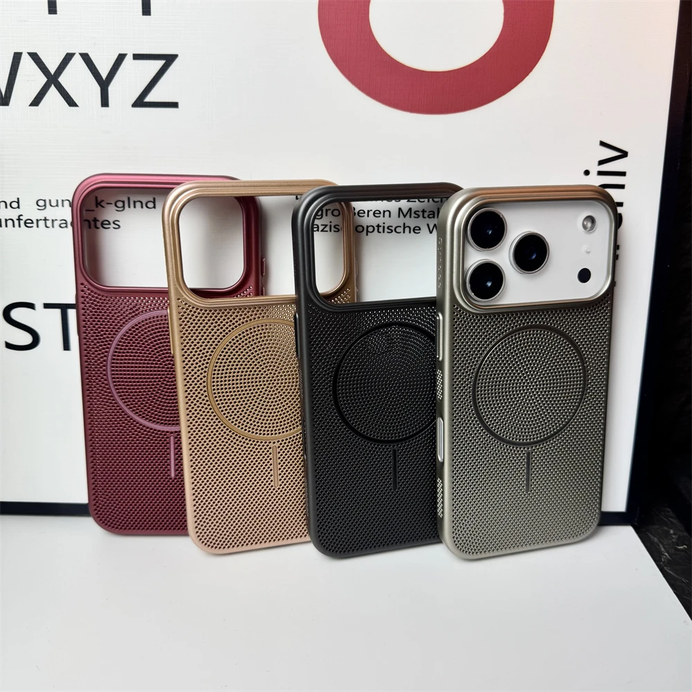 Magnetic Air Grid Cooling Case with Heat Dissipation and Breathable Design