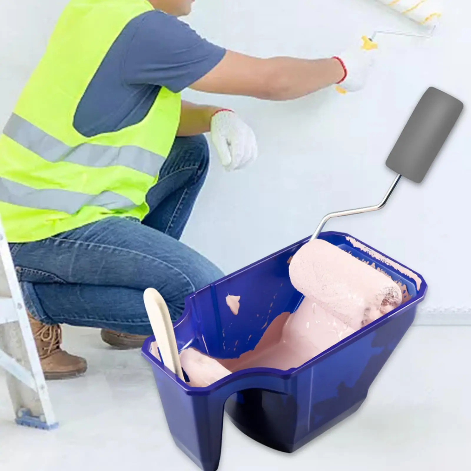 Wall Brushing Roller Holder Wall Painting Roller Paint Tray Paint Tool Painting Box for Home Household paint tray tool set painting stands